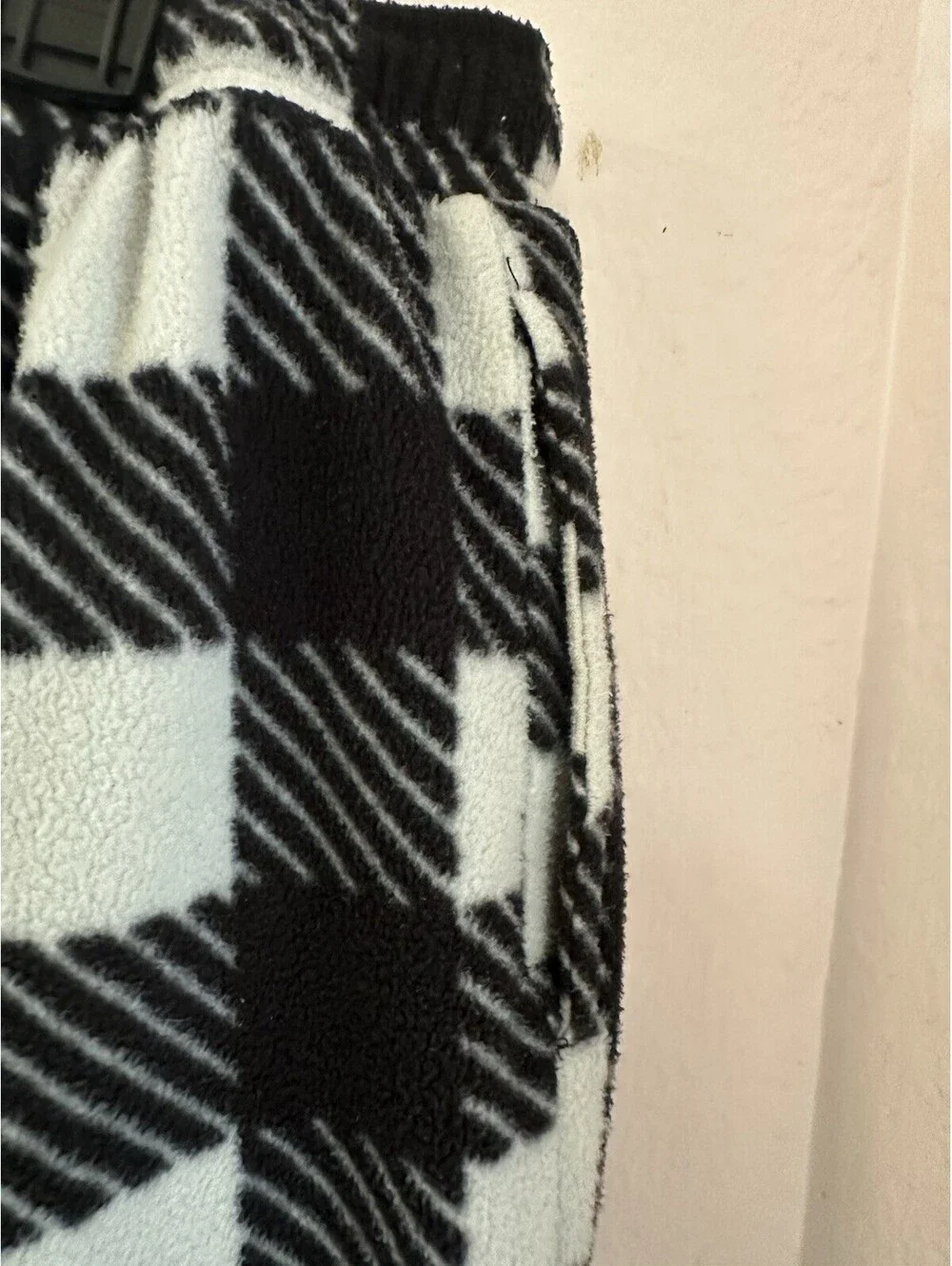George Micro Fiber Pajamas Checked Black & White Good Condition With Pockets